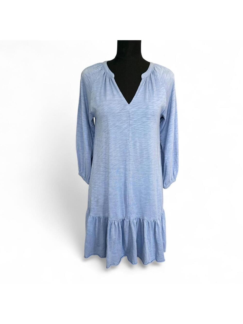 Lilla P Women's Pima Cotton Blend Blue Dress sz XS